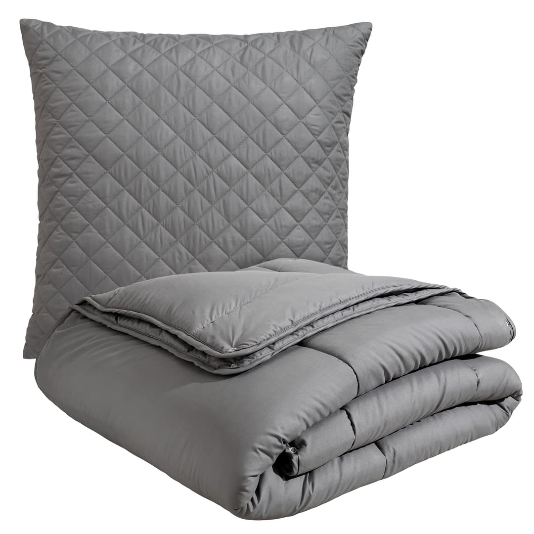 OTTO home Microfaserbettdecke + Microfaserkissen Clarra Spar Set