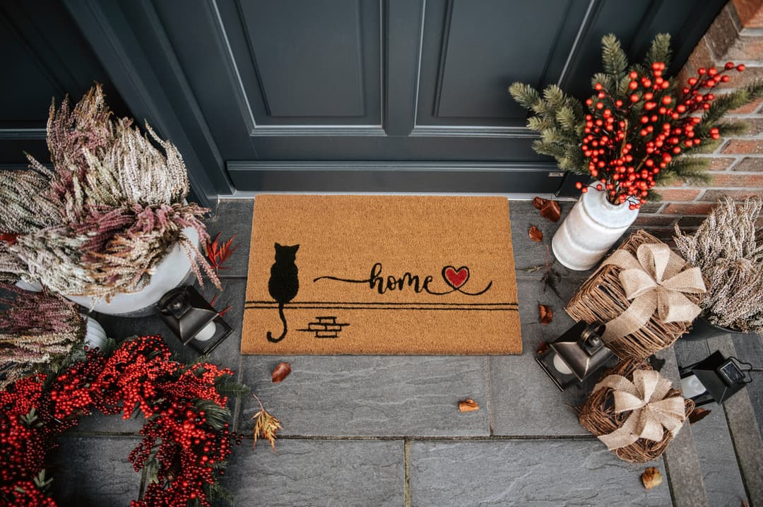 HANSE Home Fußmatte Kokos Cat Home | Braun