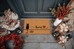 HANSE Home Fußmatte Kokos Cat Home | Braun