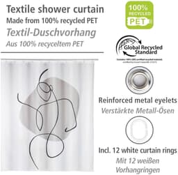WENKO Duschvorhang Ladyline | Mehrfarbig