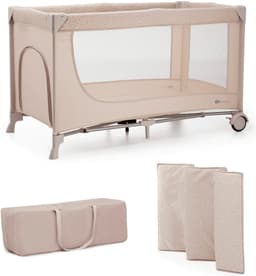 Kinderkraft Baby-Reisebett JOY 2 | Beige