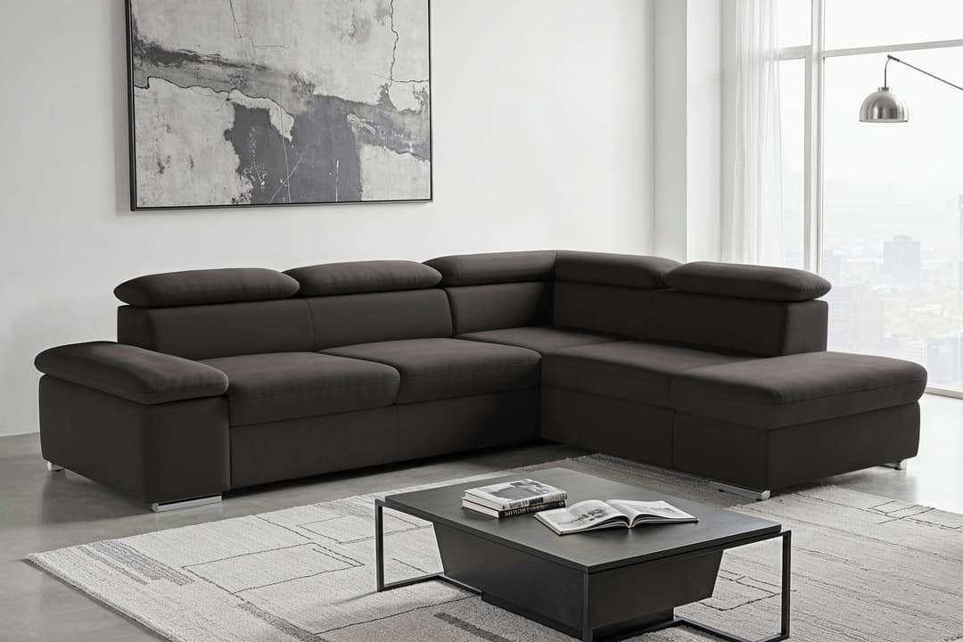 sit&more Ecksofa Valentine | Schwarz