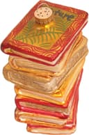 Krebs Glas Lauscha Christbaumschmuck Antiker Bücherstapel | Braun 3