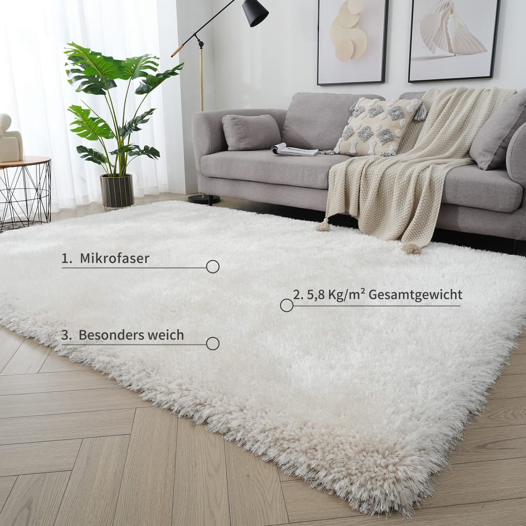 OTTO home Hochflor-Teppich Micro exclusiv | Beige