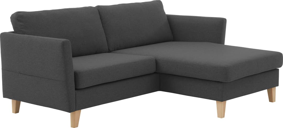 ATLANTIC home collection Ecksofa Mailo L-Form | Grau