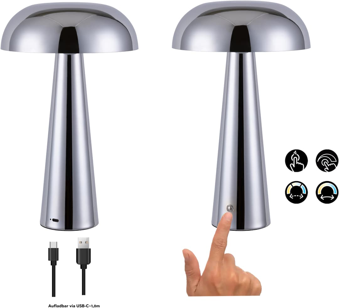 OTTO home LED Tischleuchte Katniss | Silber