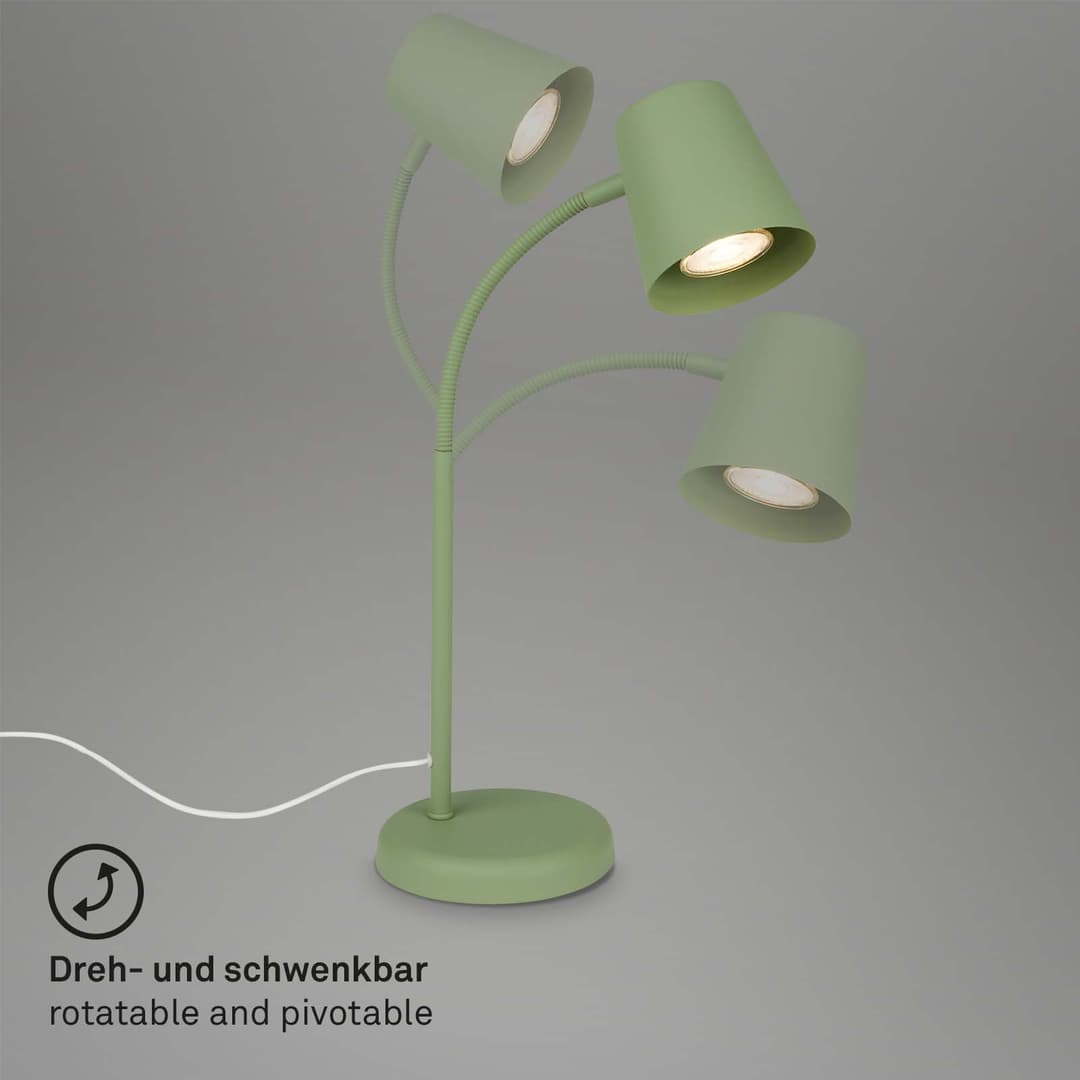 Briloner Leuchten Tischleuchte SKRIVA | Grün