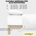 Schlafgut Spannbettlaken EASY Jersey Elasthan Boxspring | Weiß 4