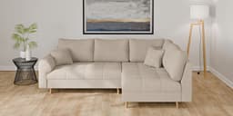 Home affaire Ecksofa CHARRE L-Form mit Ottomane | Beige