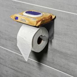 CORNAT Toilettenpapierhalter Mit Ablage | Silber
