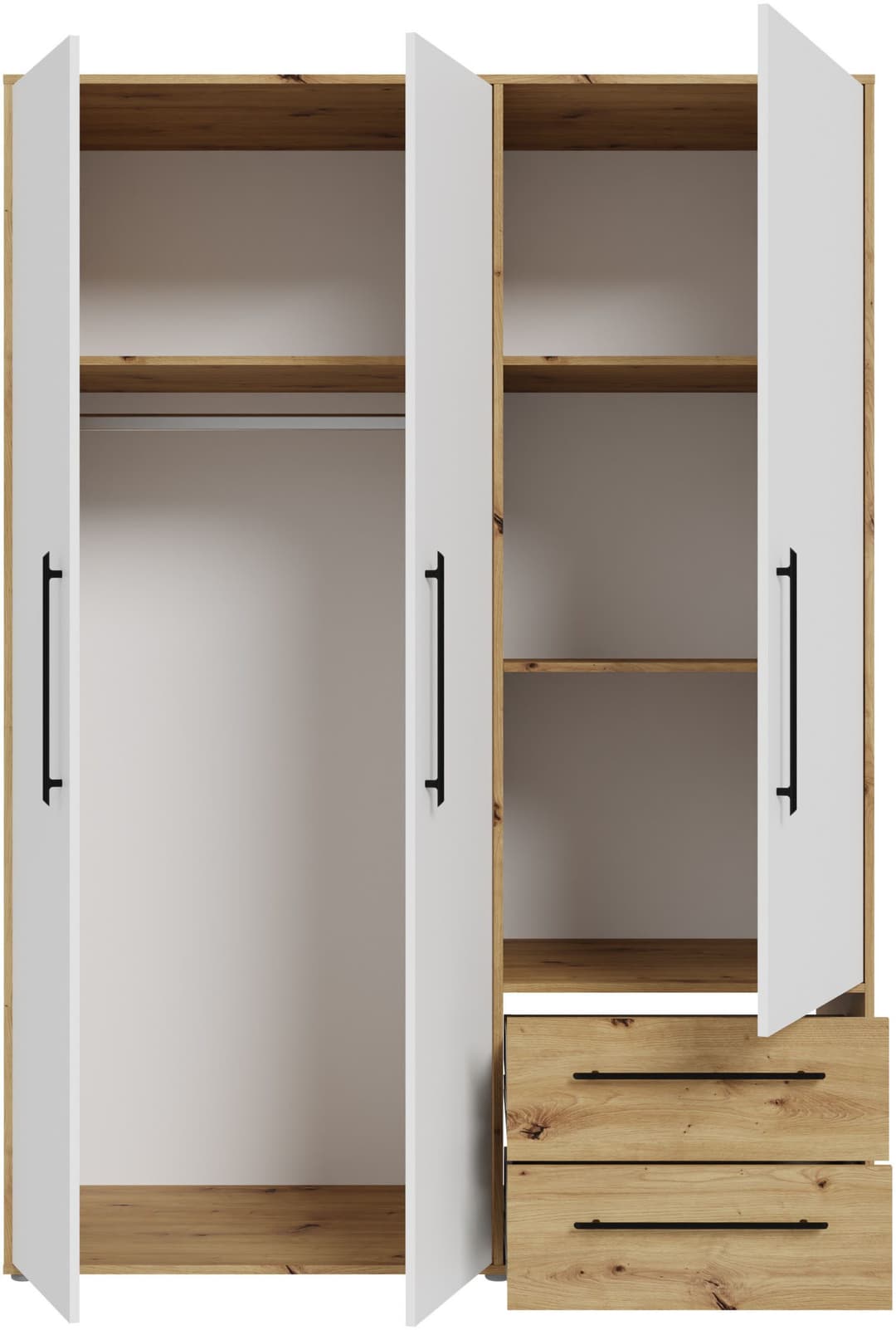 FORTE Kleiderschrank Mokkaris | Holztöne