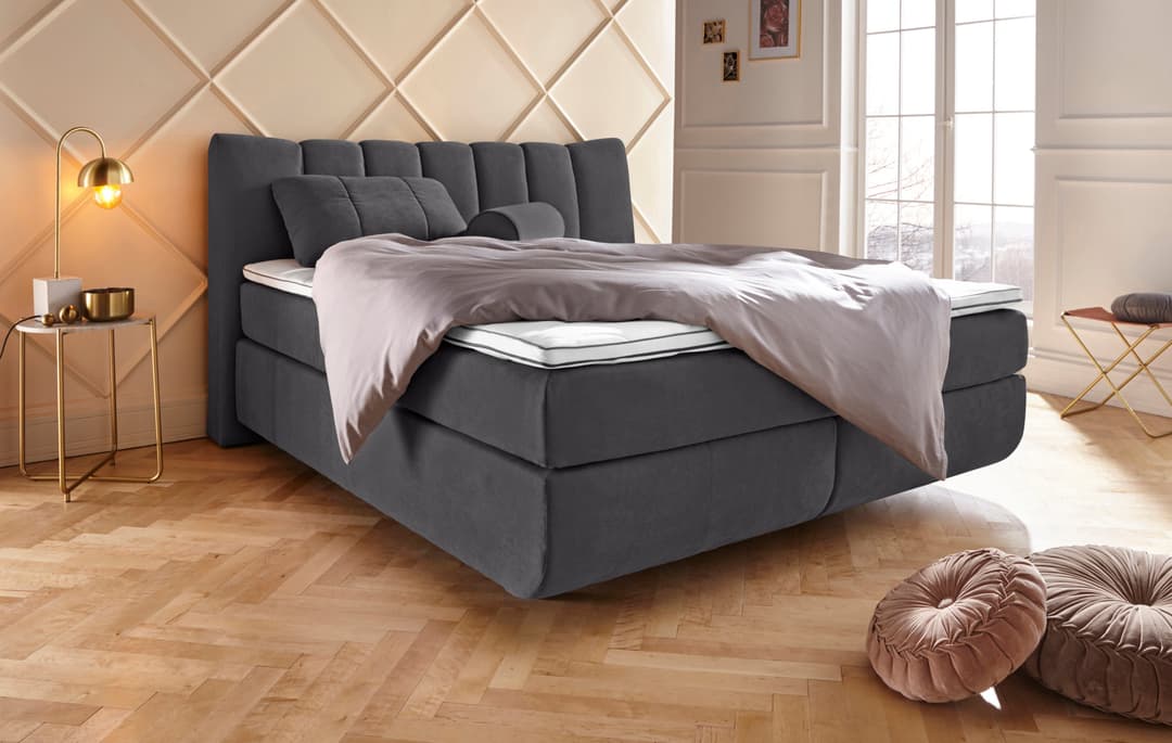 Home affaire Boxspringbett Océane | Grau