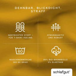 Schlafgut Spannbettlaken PURE | Gelb