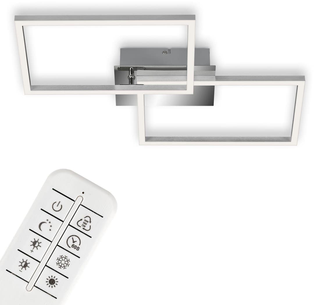 Briloner Leuchten LED Deckenleuchte FRAME | Silber