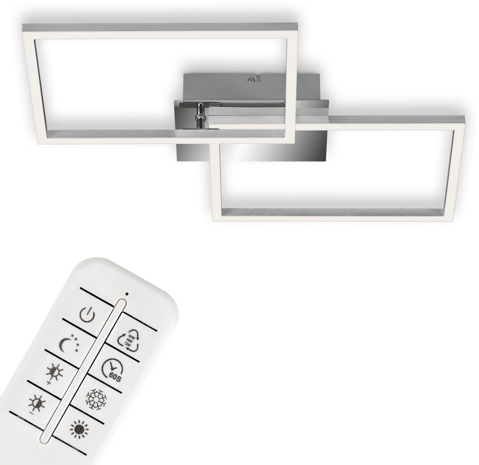 Briloner Leuchten LED Deckenleuchte FRAME | Silber