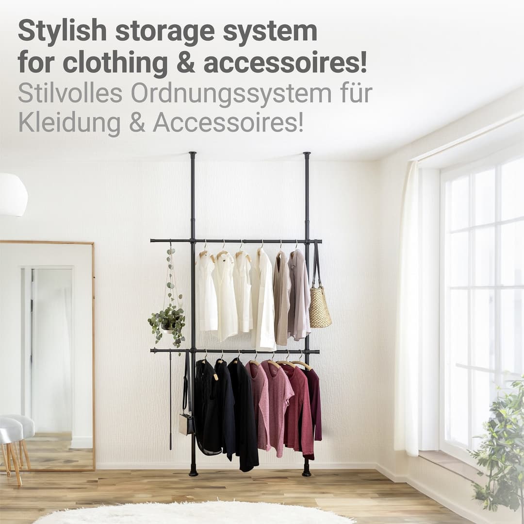 Wenko Teleskopregal Herkules Basic | Schwarz