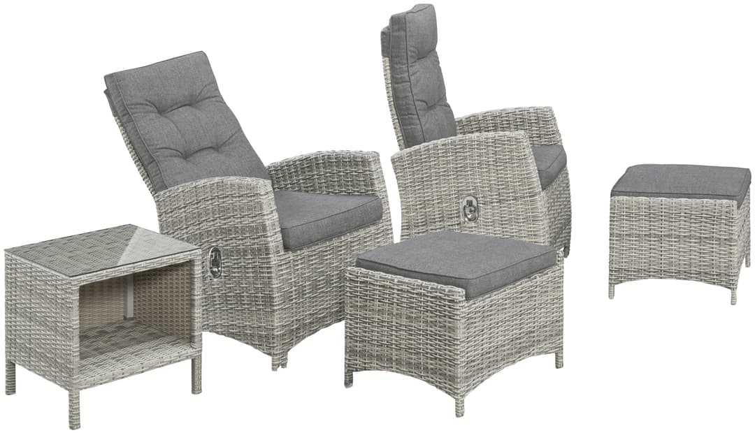 KONIFERA Gartenlounge-Set Monaco | Grau