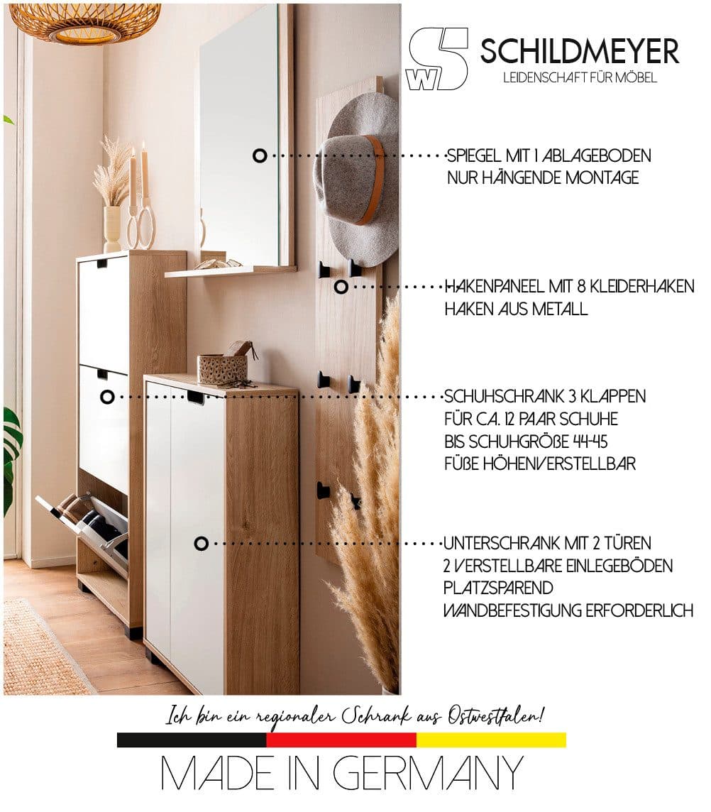 Schildmeyer Stauraumschrank Emmik | Weiß