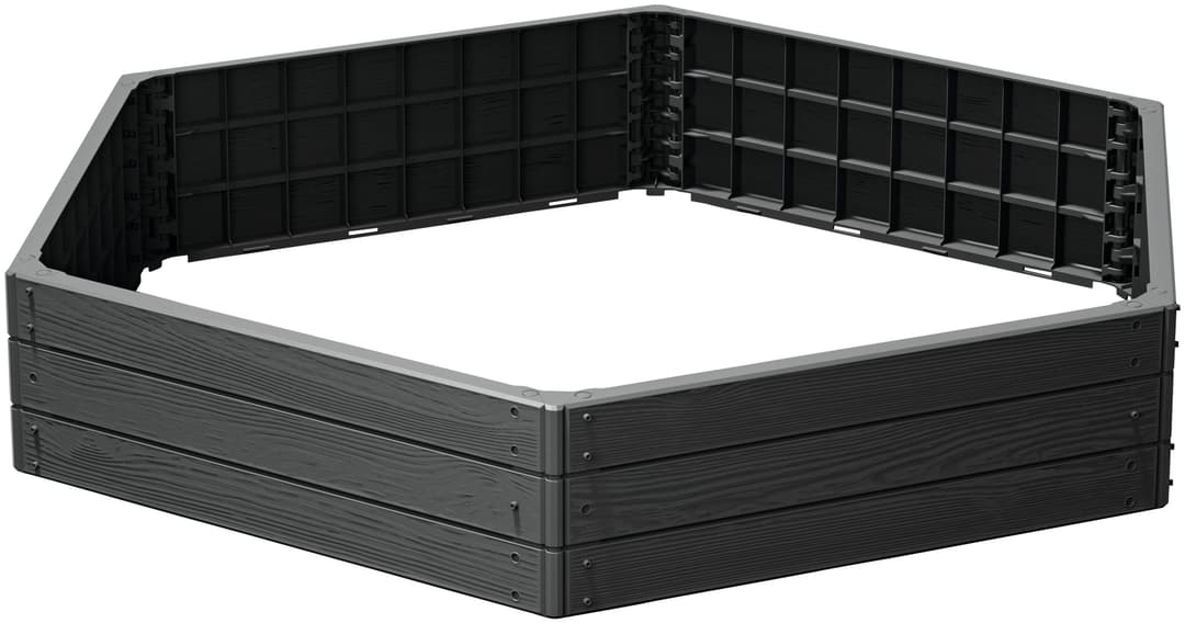 Prosperplast Palisade Base Wood | Schwarz