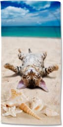 good morning Strandtuch Beachcat | Mehrfarbig