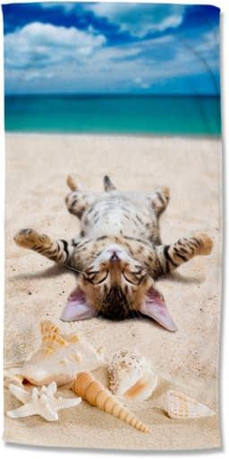 good morning Strandtuch Beachcat | Mehrfarbig