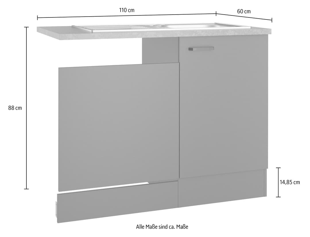 OPTIFIT Spülenschrank OPTImulti | Weiß