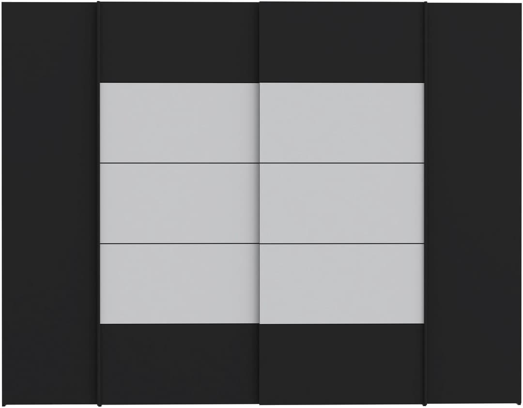 FORTE Kleiderschrank Narago | Schwarz