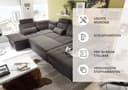 ED EXCITING DESIGN Wohnlandschaft Jakarta U-Form | Schwarz 5