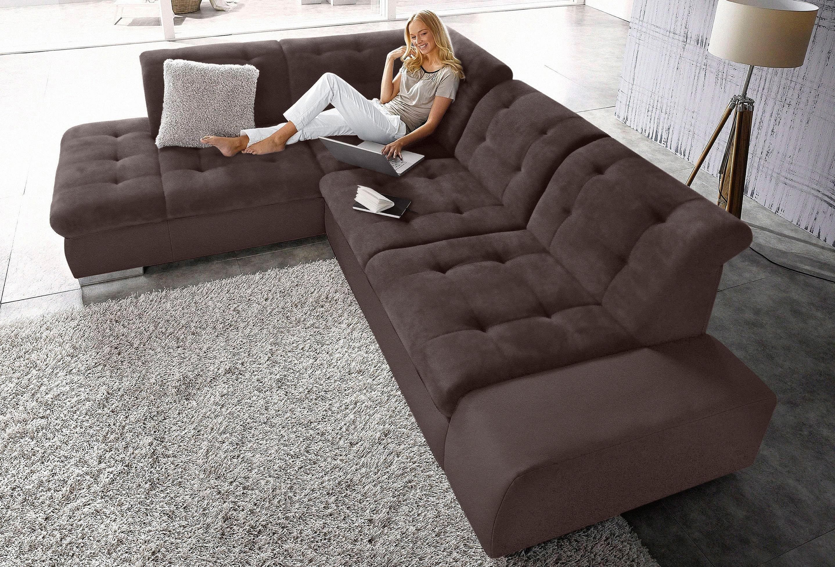 sit&more Ecksofa Pale L-Form | Braun