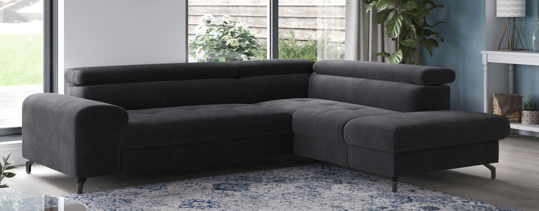 COTTA Ecksofa Aura L-Form | Grau