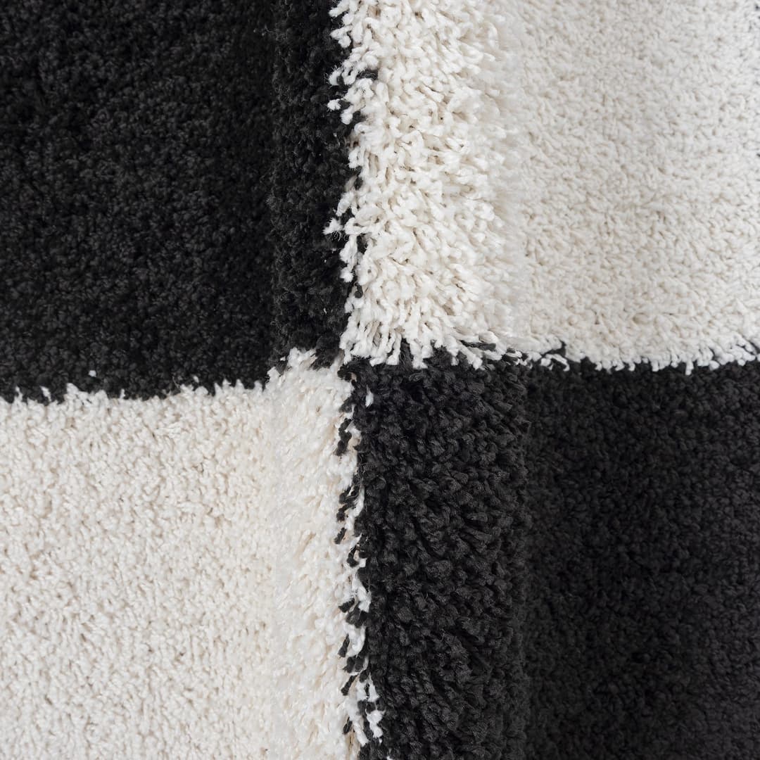 Sanat Hochflor-Teppich Milano 1250 | Schwarz