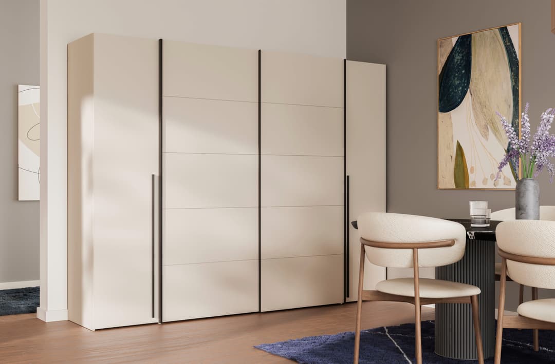 FORTE Kleiderschrank Narago | Beige