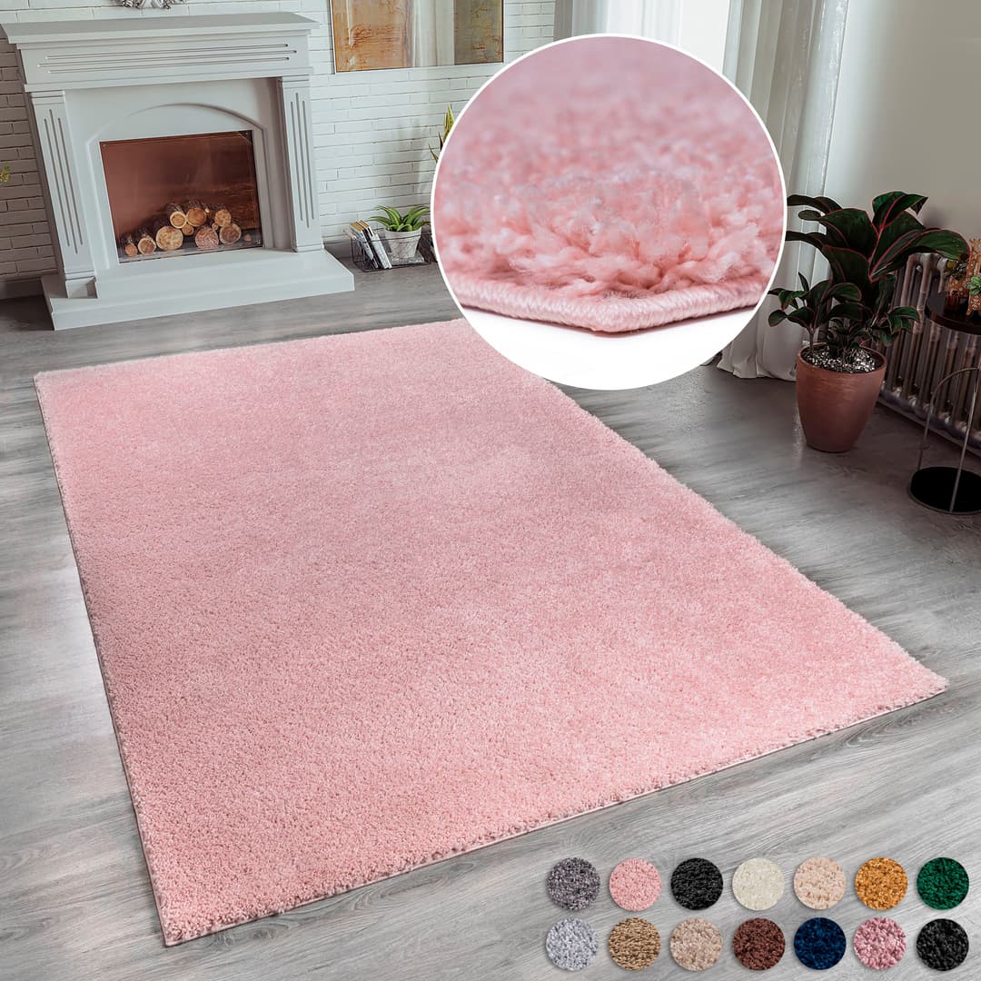 OTTO home Hochflor-Teppich Viva Shaggy | Rosa