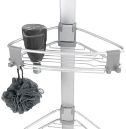 Wenko Teleskopregal Duschecke Purio | Silber