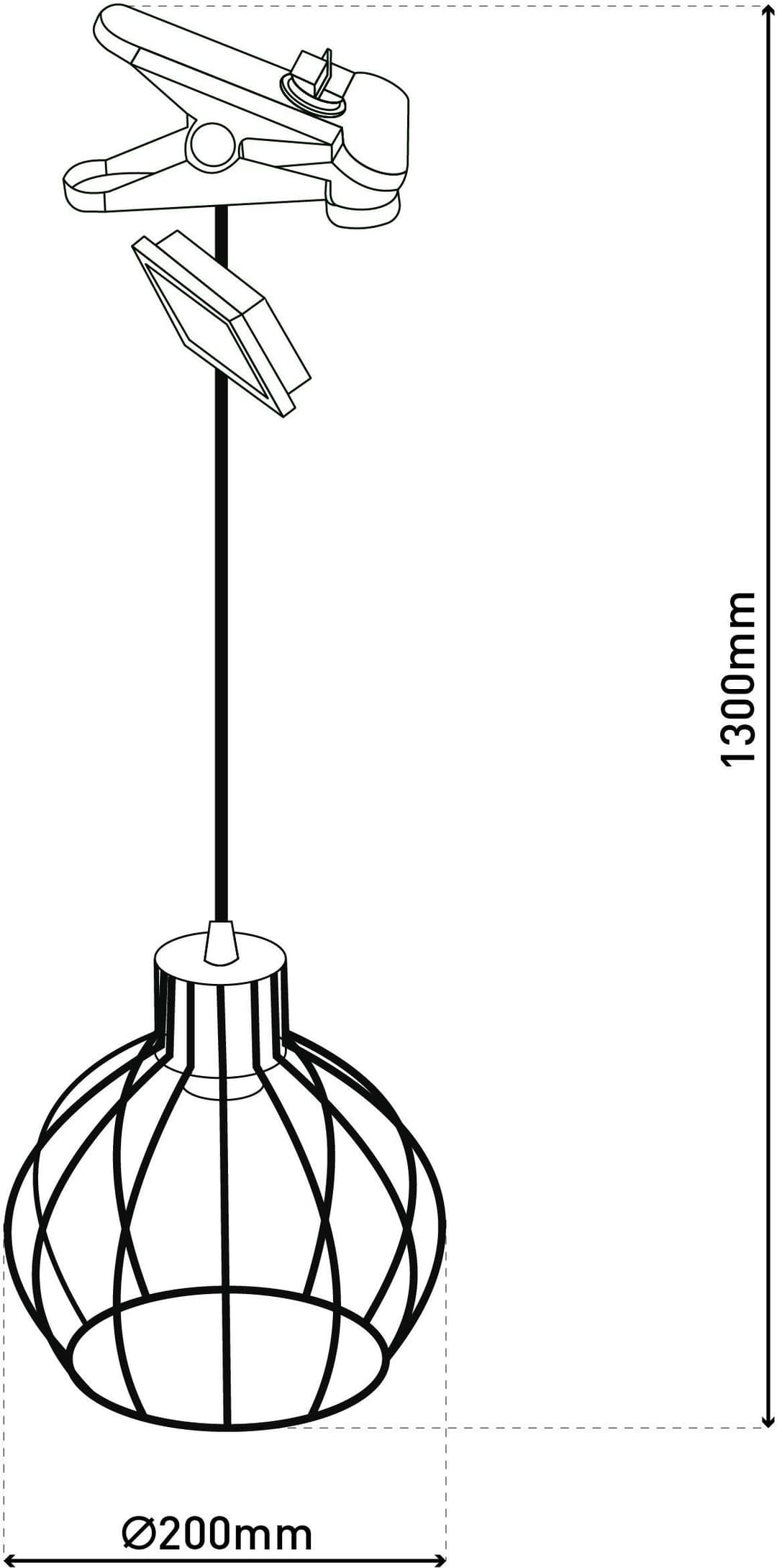 Näve LED Solar- / Pendelleuchte GRID | Schwarz