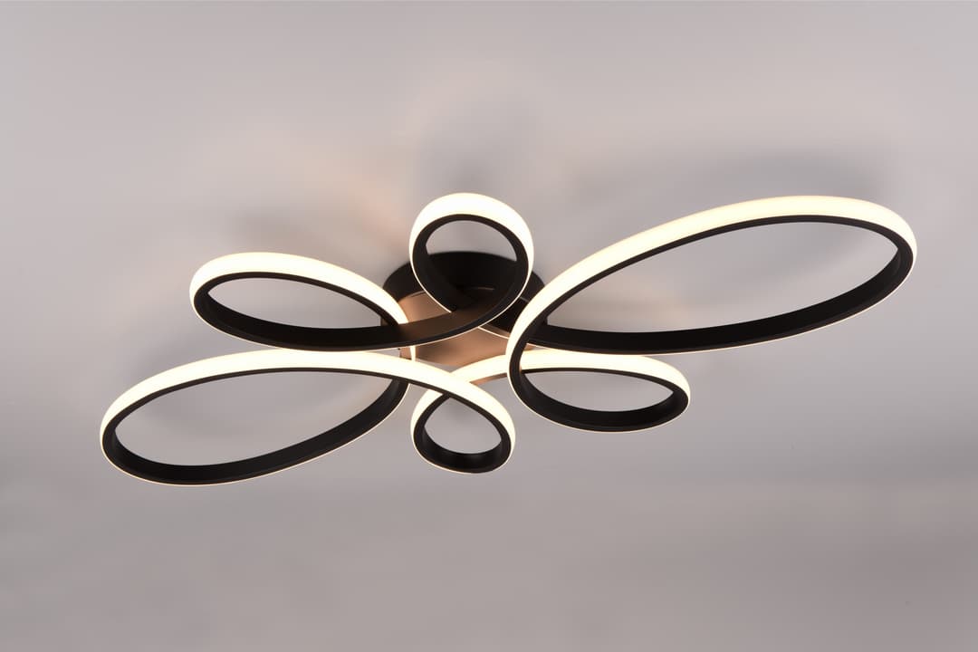 TRIO Leuchten LED Deckenleuchte FLY | Schwarz