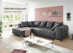 ED EXCITING DESIGN Ecksofa Sentina | Grau