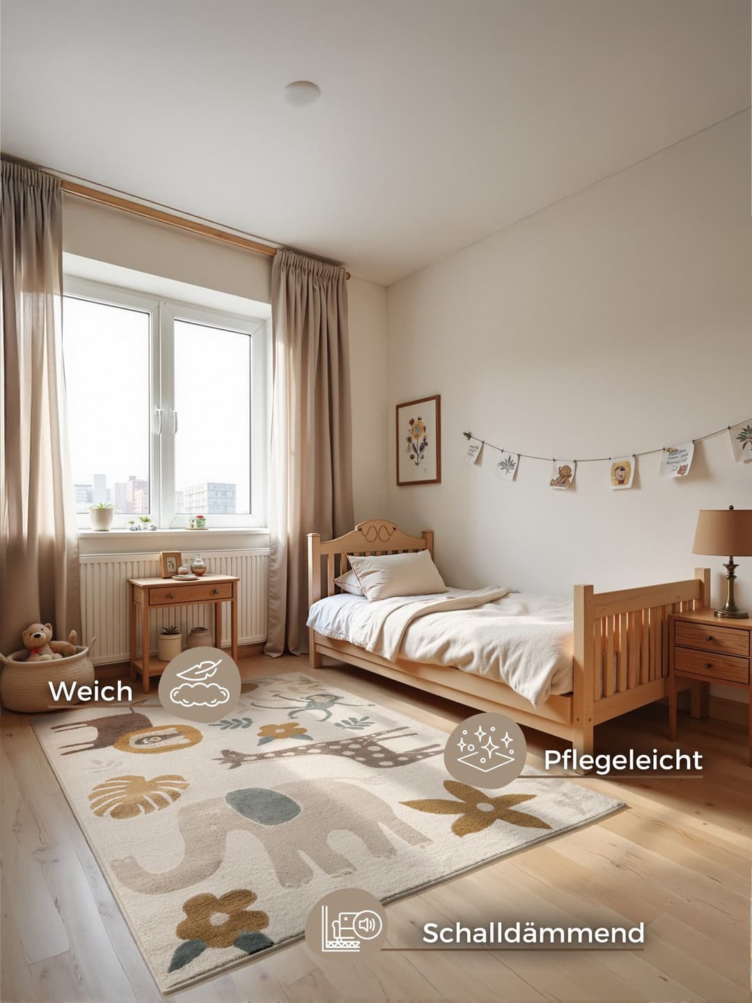 HANSE Home Kinderteppich Animal Safari | Mehrfarbig