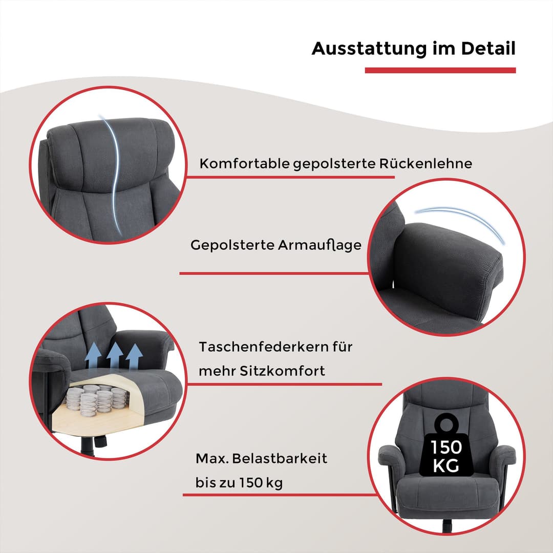 Duo Collection Chefsessel Mauro XXL | Grau