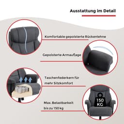 Duo Collection Chefsessel Mauro XXL | Grau