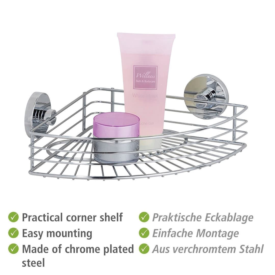 Wenko Duschablage Bari, 1 Etage | Silber