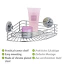 Wenko Duschablage Bari, 1 Etage | Silber 4