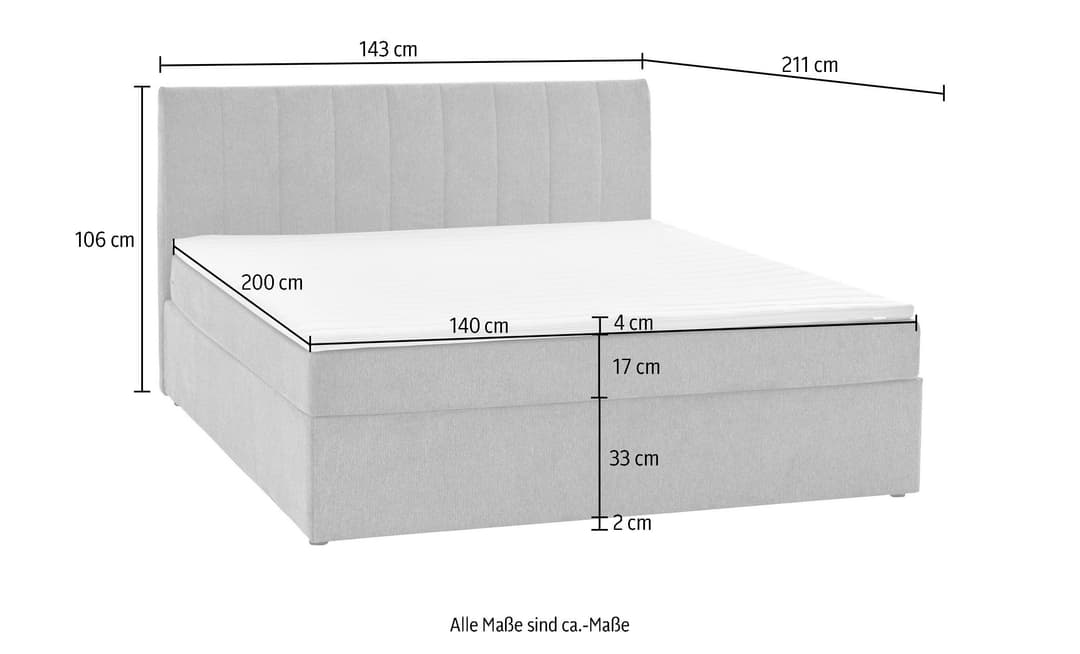 Boxbett Alva | Grau