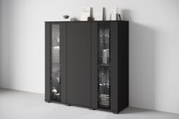 Home affaire Highboard Caro | Schwarz