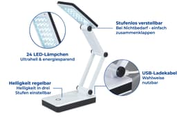 Maximex LED Schreibtischlampe | Weiß
