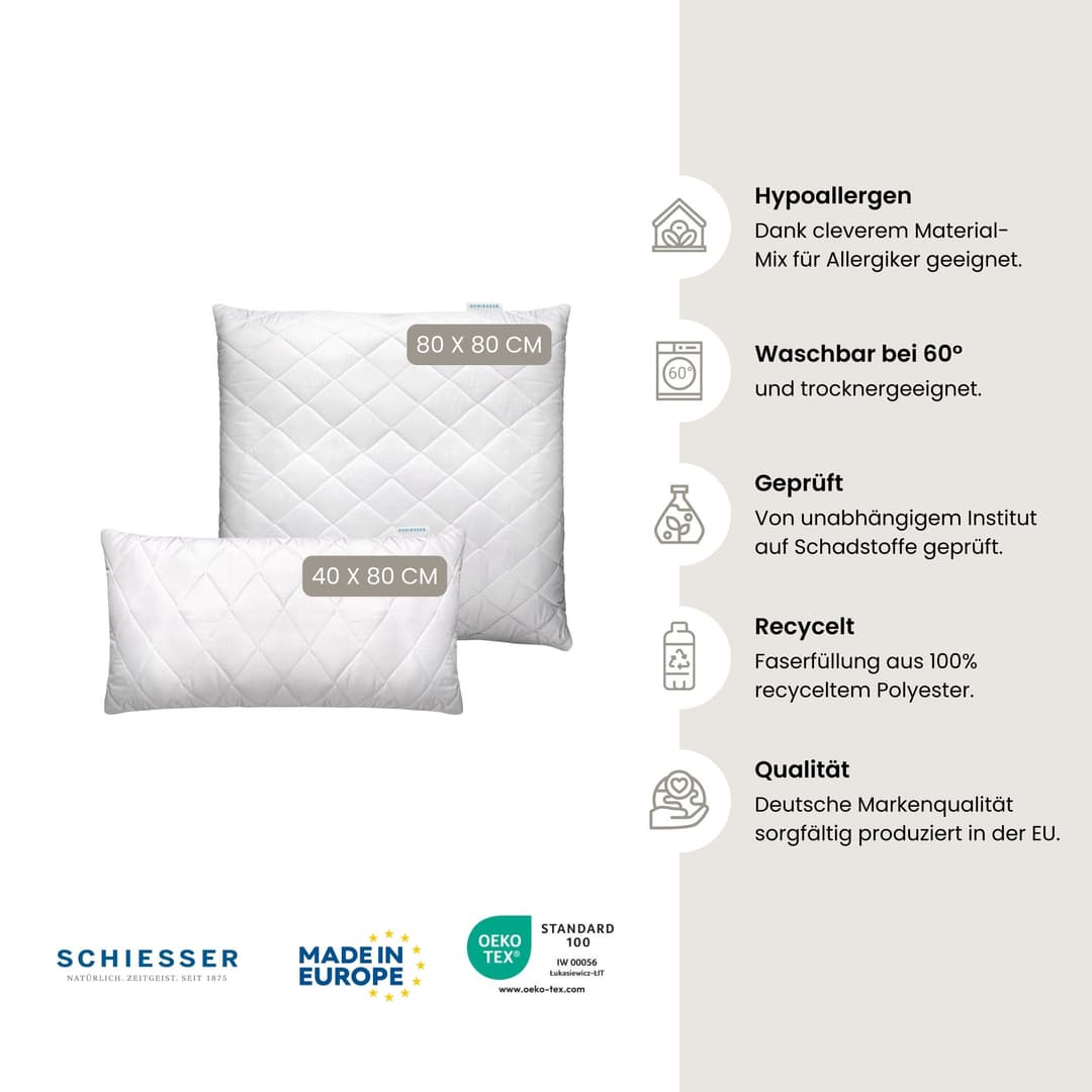 Schiesser Kopfkissen Hygge | Weiß