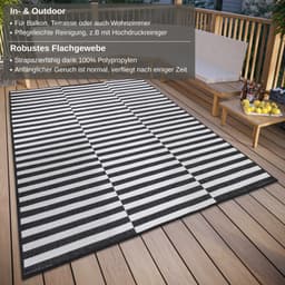 HANSE Home Sisalteppich Viela Outdoor Wendeteppich | Schwarz