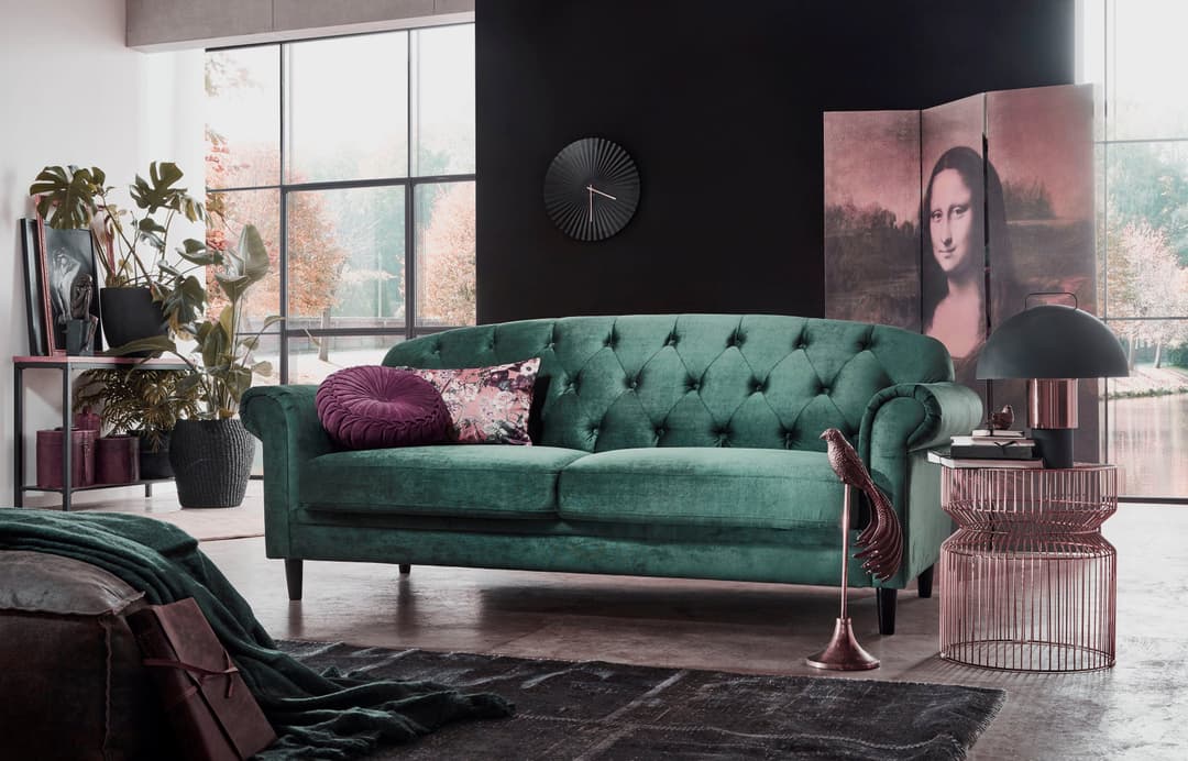 ATLANTIC home collection 2-Sitzer Carla | Grün