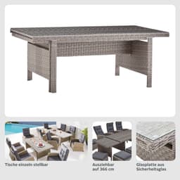 KONIFERA Garten-Essgruppe Monaco | Braun