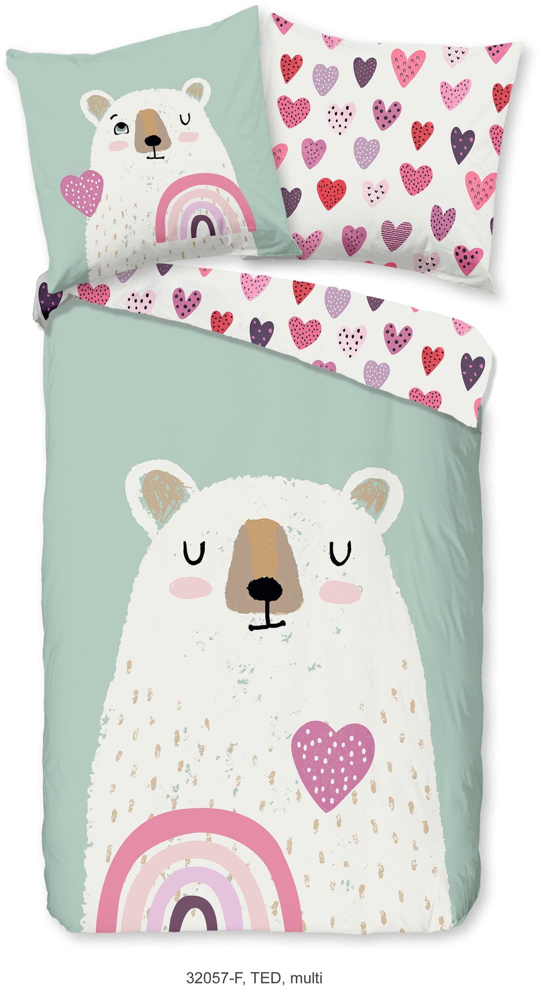 good morning Kinderbettwäsche Ted | Mehrfarbig